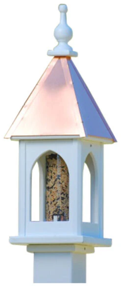Copper Roof Bird Feeder Post-Mount - 28x8 -Pet Supplies Store BF8 BC