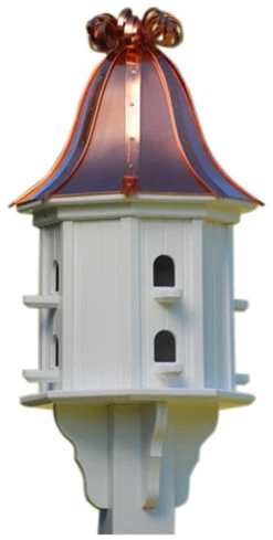 Copper Roof Dovecote Birdhouse 36x14 Ribbon Detail- 8 Perches 6 Copper Roof Dovecote Birdhouse 36x14 Ribbon Detail- 8 Perches -Pet Supplies Store BH14 8 BC CURLY