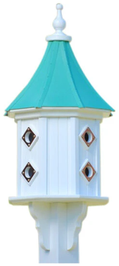 Copper Roof Dovecote Birdhouse 36x14 Slope - 8 Portals 7 Copper Roof Dovecote Birdhouse 36x14 Slope - 8 Portals -Pet Supplies Store BH14 8CP PC SLOPE