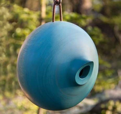 Ellipse Wooden Birdhouse- 3 Colors 2 Ellipse Wooden Birdhouse- 3 Colors - Image 2