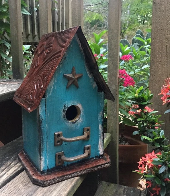 Barn Wood & Tin Rustic Birdhouses 2 Barn Wood & Tin Rustic Birdhouses - Image 2