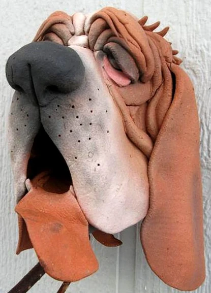 Basset Hound Ceramic Birdhouse 1 Basset Hound Ceramic Birdhouse
