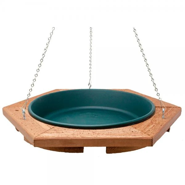Classic Hanging Wood Bird Bath 1 Classic Hanging Wood Bird Bath