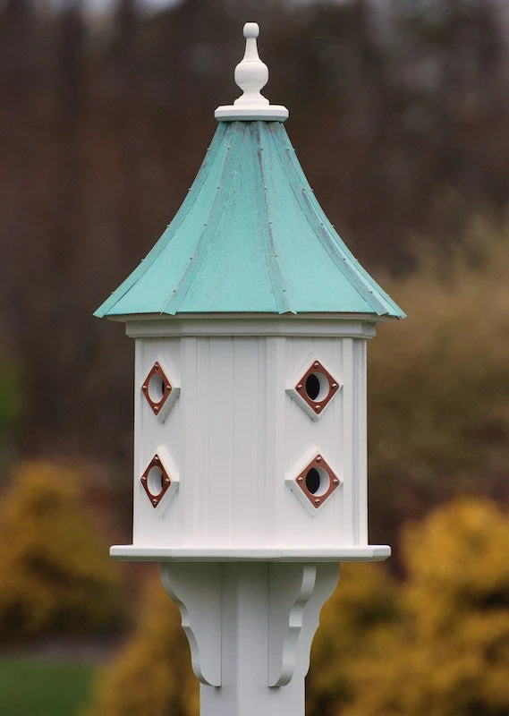 Copper Roof Dovecote Birdhouse 36x14 Slope - 8 Portals 2 Copper Roof Dovecote Birdhouse 36x14 Slope - 8 Portals - Image 2