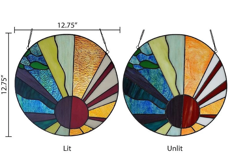 Earth Elements Stained Glass Panel 4 Earth Elements Stained Glass Panel - Image 4