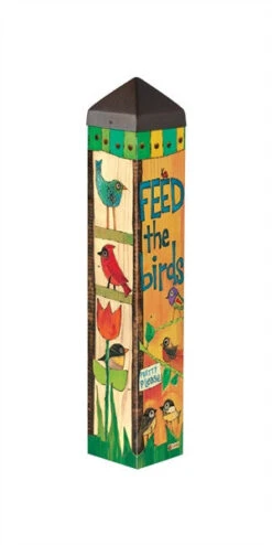 20" Vinyl Art Poles - 7 Designs 23 20" Vinyl Art Poles - 7 Designs -Pet Supplies Store Feed the bird art pole
