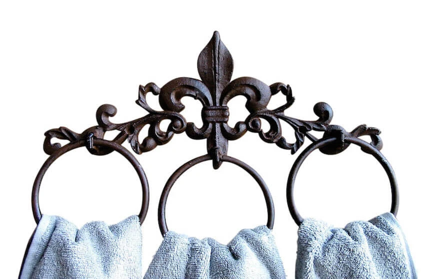 Fleur De Lis Iron Towel Rack 1 Fleur De Lis Iron Towel Rack