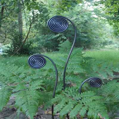 Pot Size Fiddlehead Fern Garden Stakes-Set/6 1 Pot Size Fiddlehead Fern Garden Stakes-Set/6
