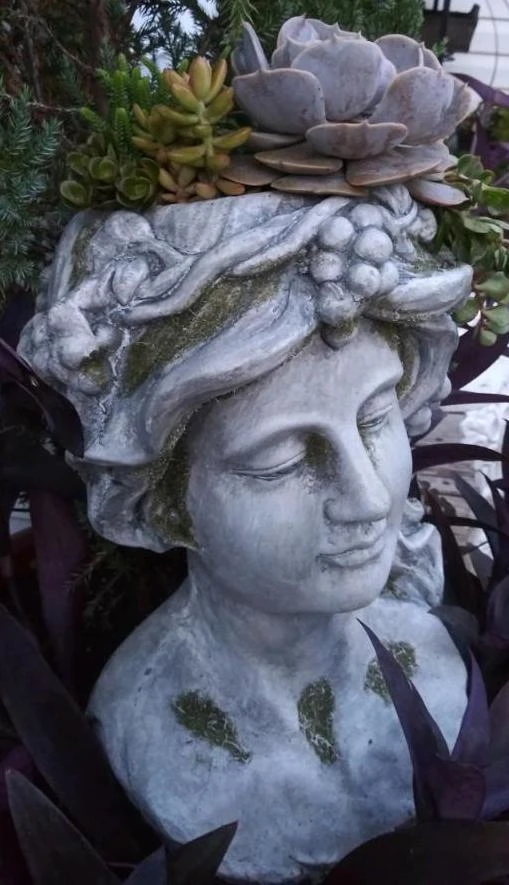Large Lady Head Planter 2 Large Lady Head Planter - Image 2