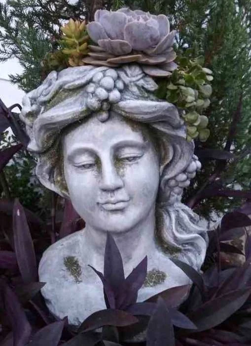 Large Lady Head Planter 1 Large Lady Head Planter