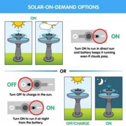 Palermo On-Demand Solar Bird Bath 5 Palermo On-Demand Solar Bird Bath -Pet Supplies Store On Demand Solar Options