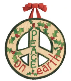 Peace On Earth Door Hanger- Vinyl/PVC
