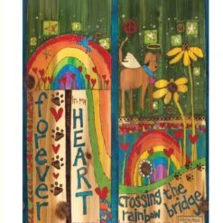 20" Vinyl Art Poles - 7 Designs 28 20" Vinyl Art Poles - 7 Designs -Pet Supplies Store Rainbow Bridge Dog Art Pole Detail