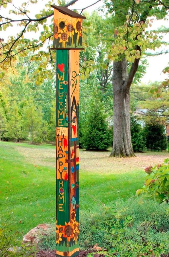 Birdhouse Art Poles 6 Ft. Post 4 Birdhouse Art Poles 6 Ft. Post - Image 4
