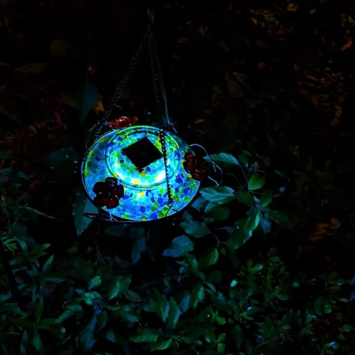 Solar Glass Hummingbird Feeder With Perch 3 Solar Glass Hummingbird Feeder With Perch - Image 3