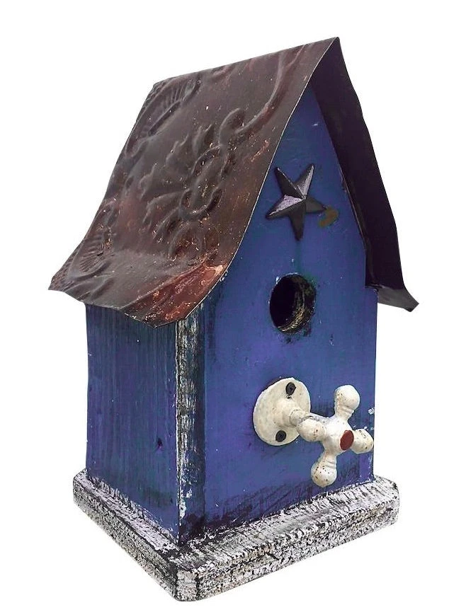 Barn Wood & Tin Rustic Birdhouses 3 Barn Wood & Tin Rustic Birdhouses - Image 3