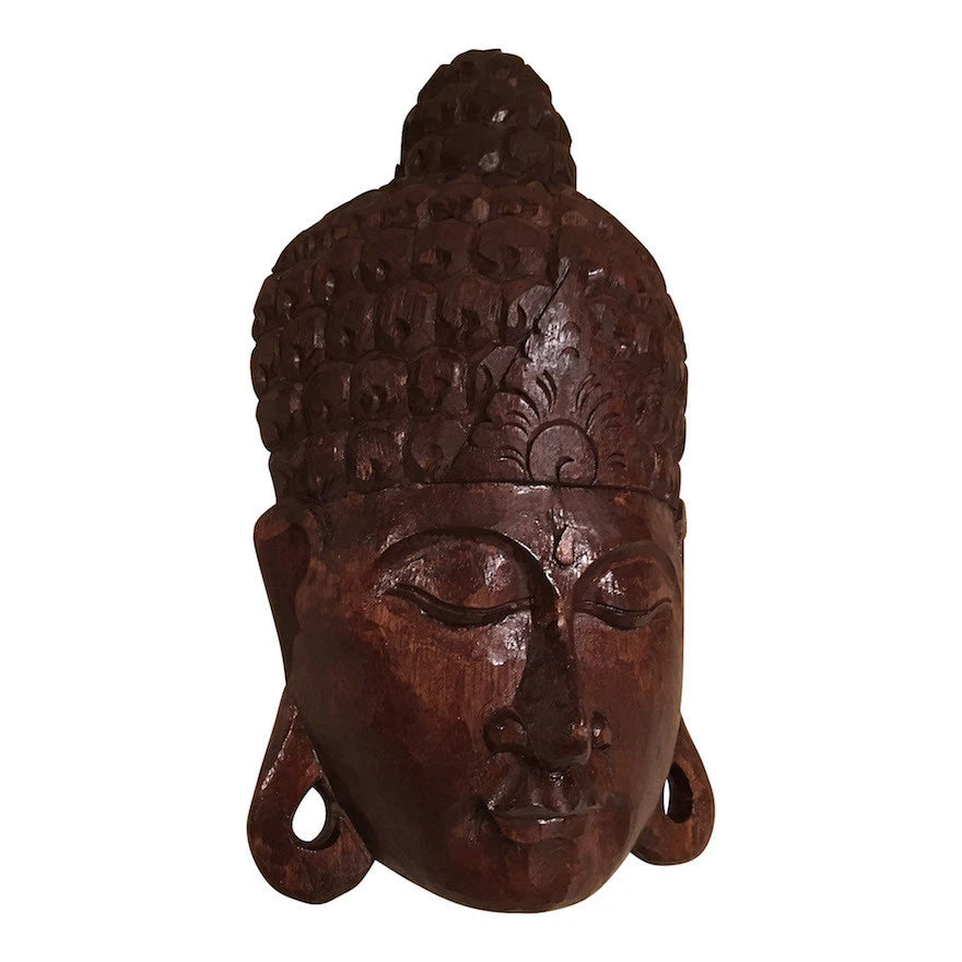 Wooden Buddha Face Wall Decor 2 Wooden Buddha Face Wall Decor - Image 2