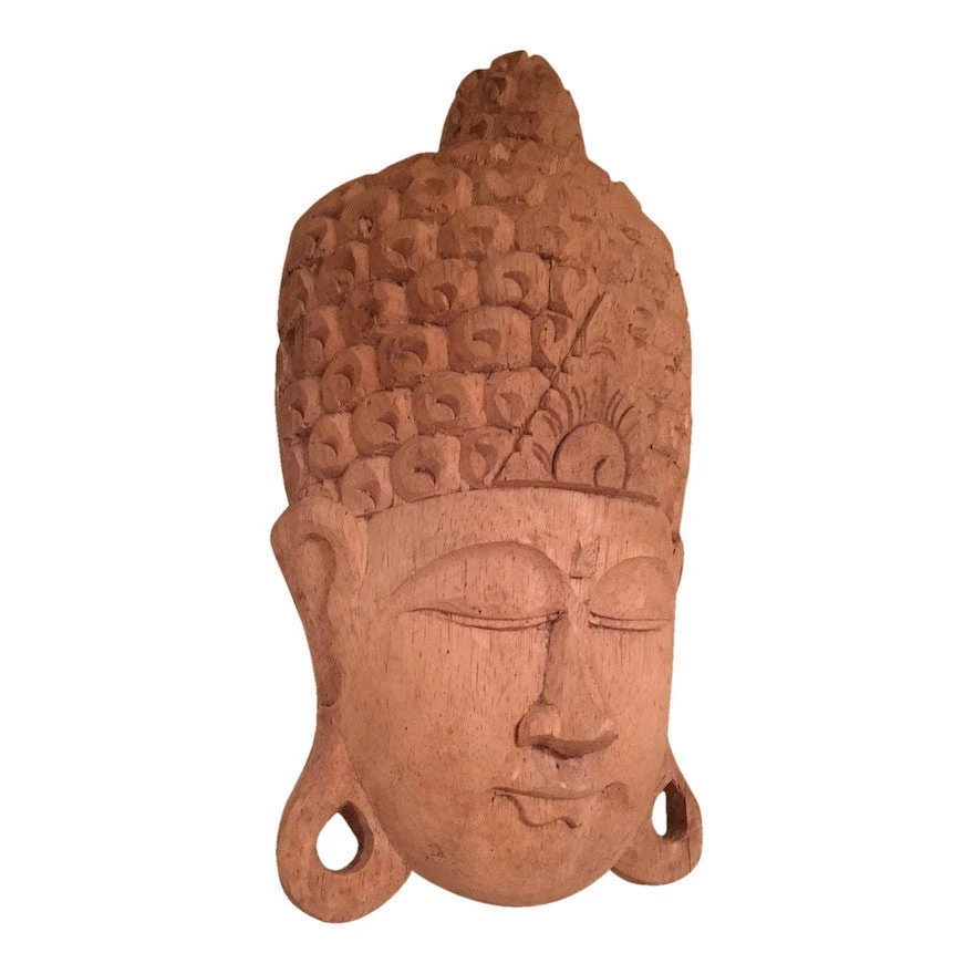 Wooden Buddha Face Wall Decor 1 Wooden Buddha Face Wall Decor