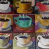 Coffee Cup Decorative Tile 11x14
