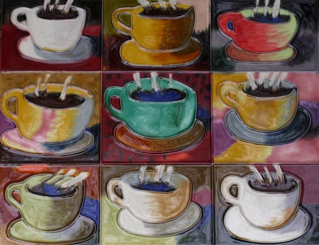 Coffee Cup Decorative Tile 11x14 1 Coffee Cup Decorative Tile 11x14