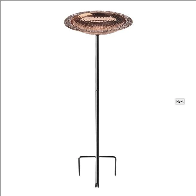 Solid Copper Staked Bird Bath- 2 Sizes 3 Solid Copper Staked Bird Bath- 2 Sizes - Image 3