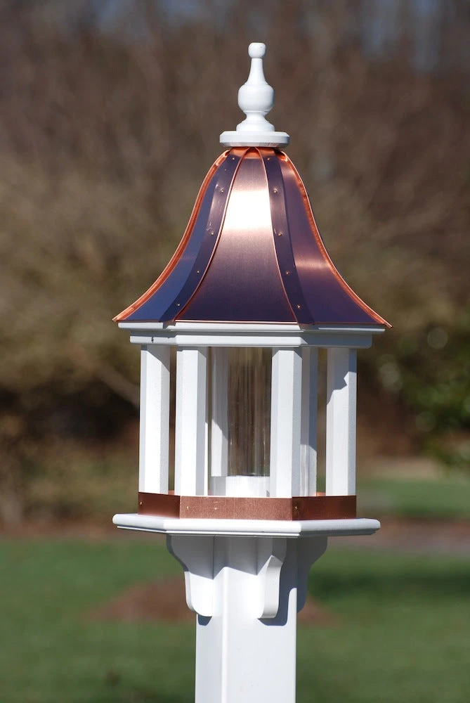 Copper Roof Bird Feeder Column Style - 28x12 2 Copper Roof Bird Feeder Column Style - 28x12 - Image 2