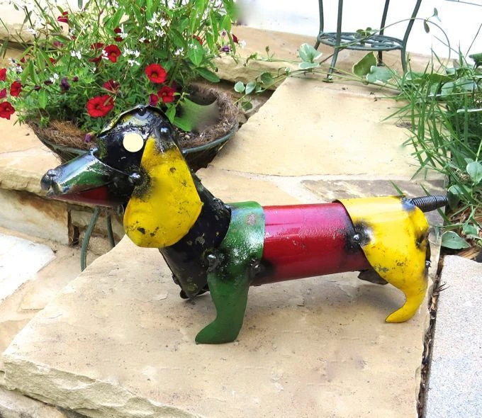 Dachshund Recycled Metal Yard Art 1 Dachshund Recycled Metal Yard Art