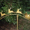 Reindeer And Sleigh Garden Stake