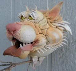 Orange Tabby Cat Ceramic Birdhouse