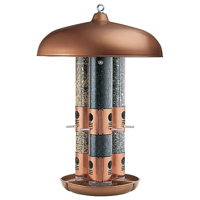 OPUS Large Capacity Triple Tube Bird Feeder W/ Copper Ports 2 OPUS Large Capacity Triple Tube Bird Feeder W/ Copper Ports - Image 2